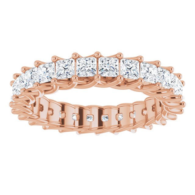 2.60 ct. Princess Diamond Trellis Eternity Band-VIRABYANI